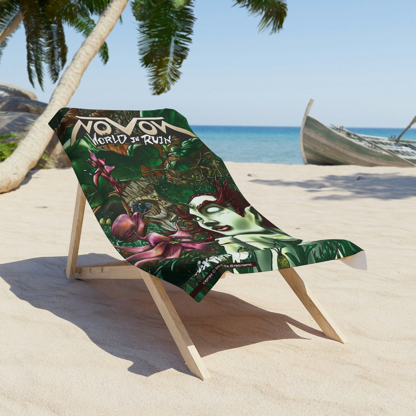 Novon: World in Ruin - Gretta beach towel