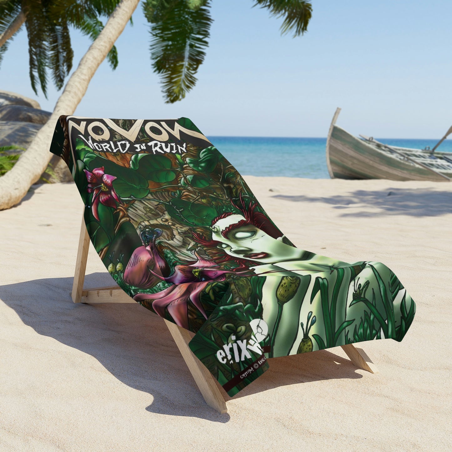 Novon: World in Ruin - Gretta beach towel